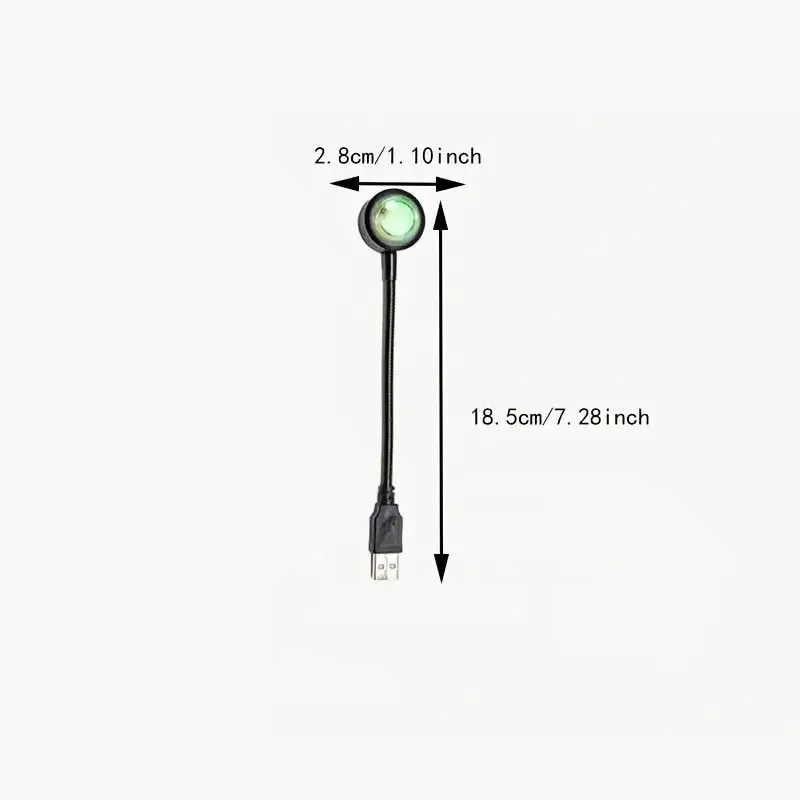 실내 분위기를 살리는 아트 데코 스타일의 LED USB 일몰 램프 프로젝터