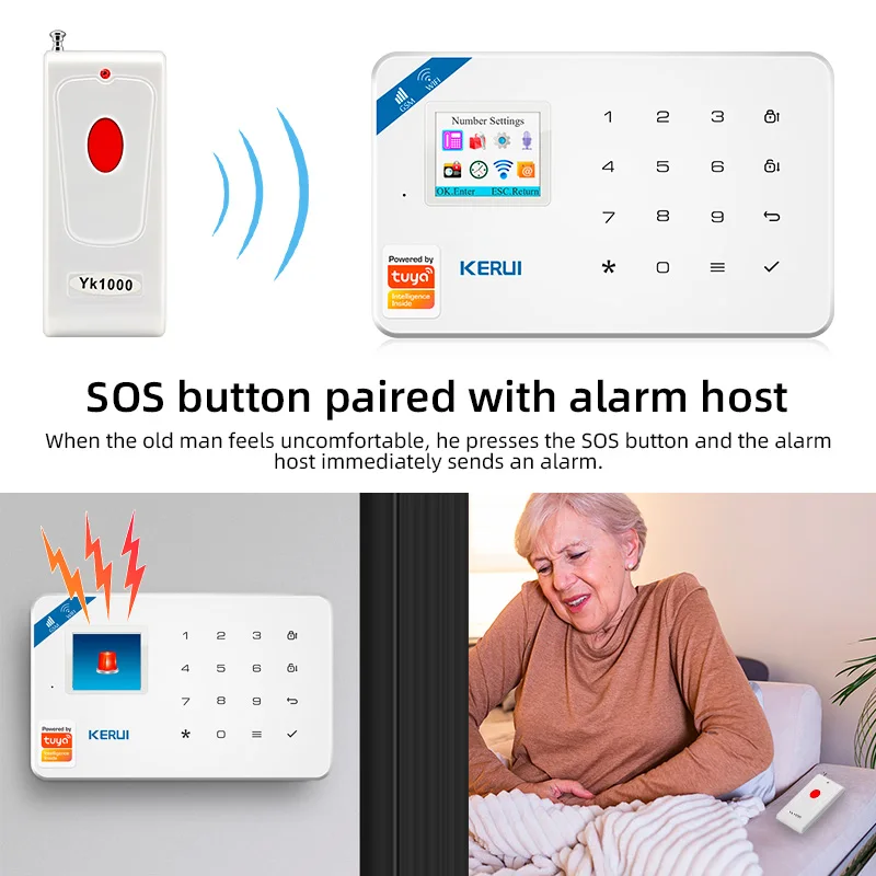 KERUI SOS Emergency Alarm Button Elderly Children Emergency Help Switch Home Security Protection For KERUI W181 W202 W204