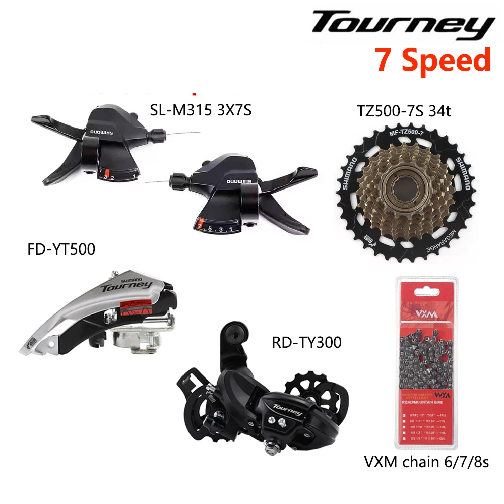 SHIMANO Tourney 3x7 Speed Groupset include EF500 or M315 Shifter