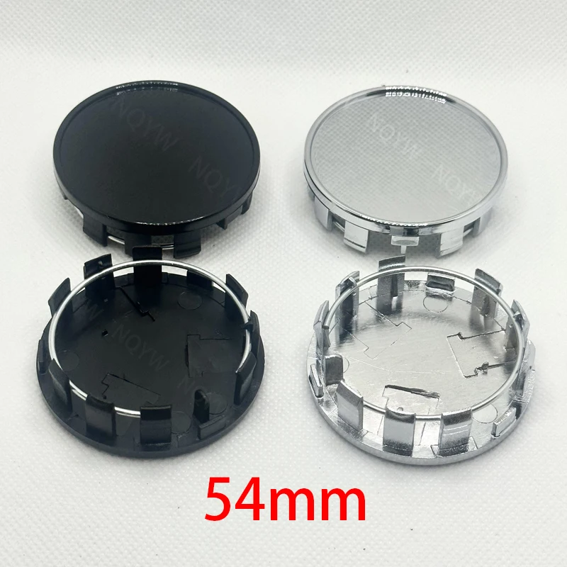 Car Wheel Rim Hub Cap 4Pcs/Set 54mm Black Silver ABS Plastic Dust-proof Covers for Auto Accessories