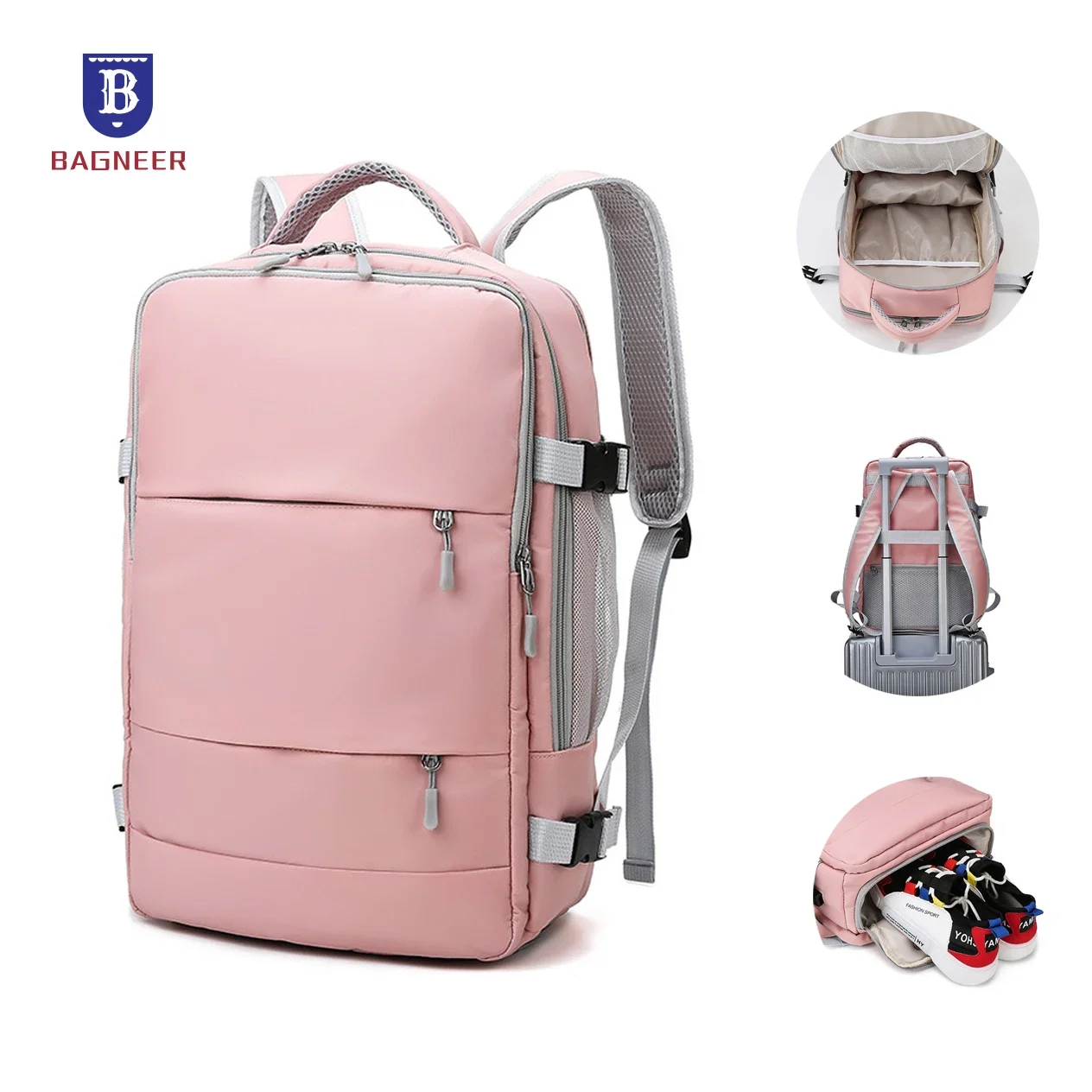 

Женский дорожный рюкзак, ранец из водоотталкивающего материала с защитой от кражи, школьный портфель для девочек с USB-портом для зарядки