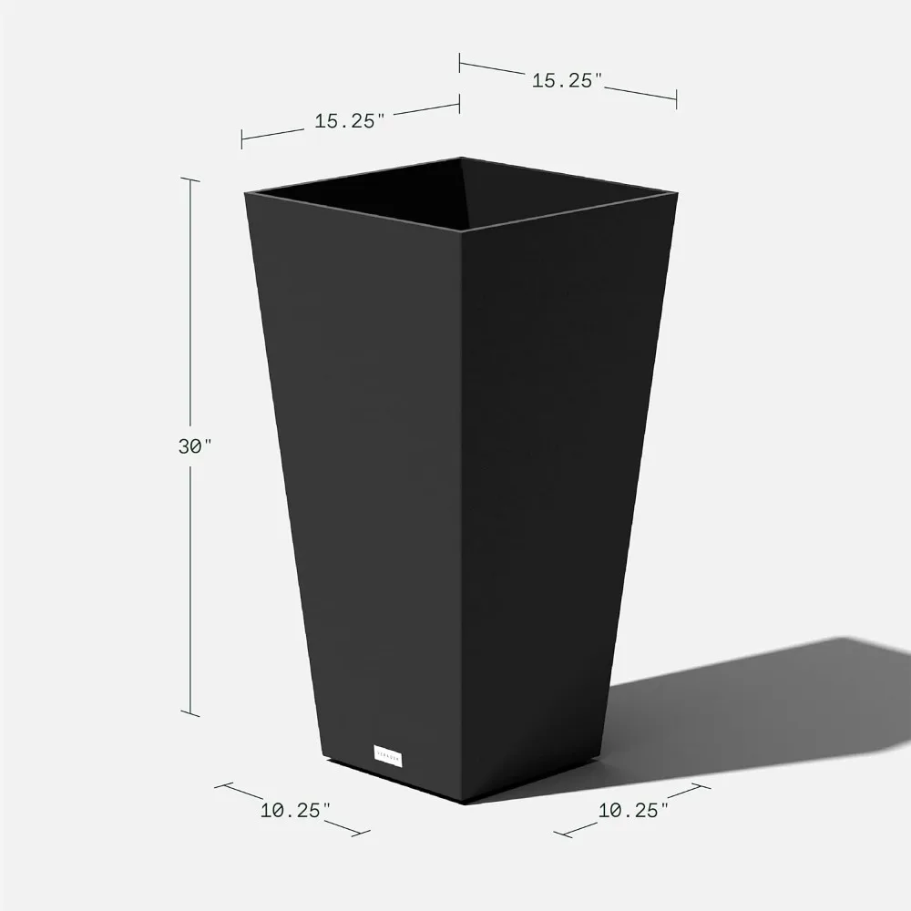 V-Resin Indoor/Outdoor Taper Planter, Set of 2 3