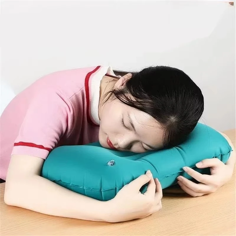 Ultra-Soft Portable Travel Pillow - Inflatable Cushion for Camping, Office, and Car