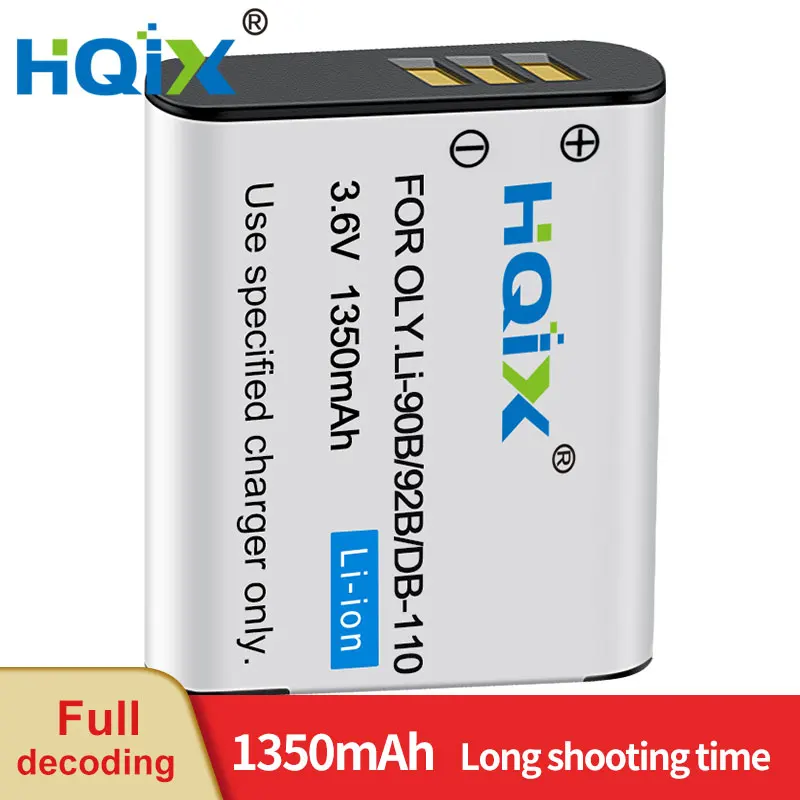 

HQIX for Olympus Tough TG-1 TG-2 TG-3 Red TG-6 TG-4 SH-50 TG-5 SH-1 SH-60 XZ-2 SP-100EE Camera LI-90B 92B Charger Battery