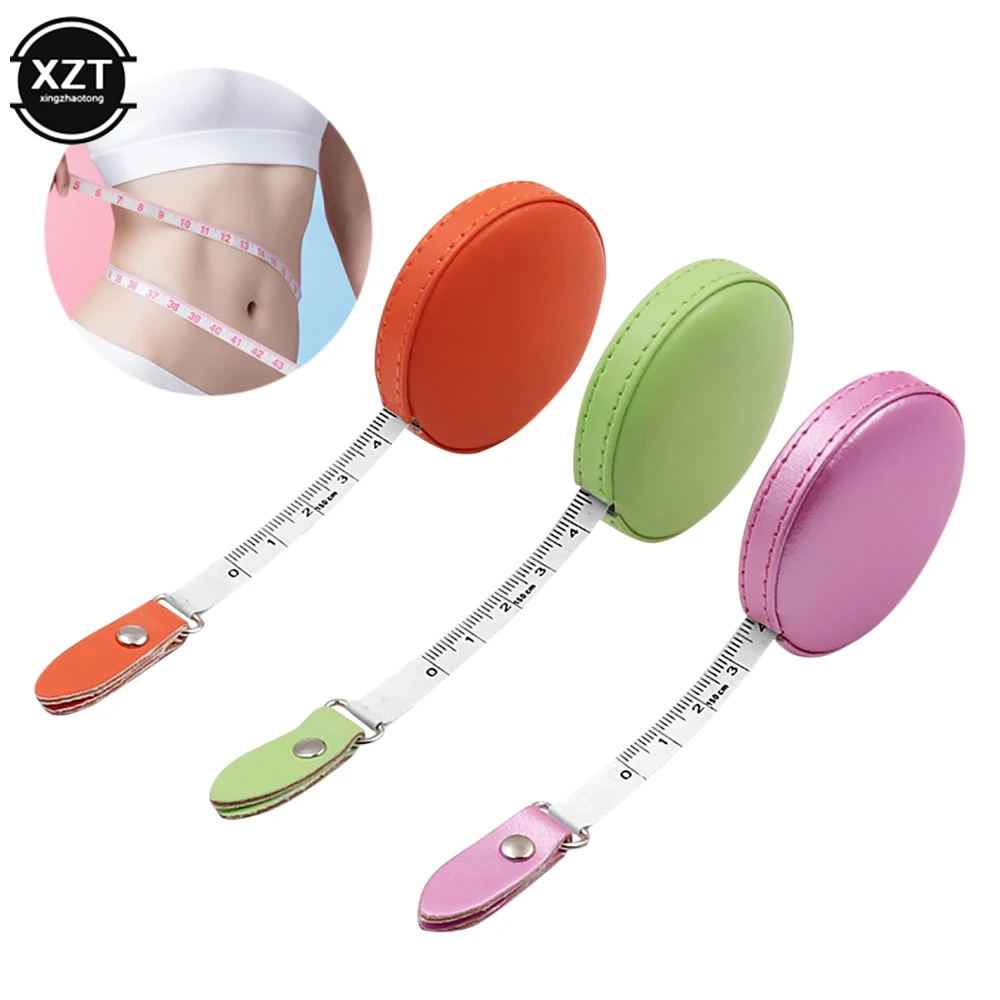 Tape Measure Measuring Tape Measuring Ruler Macaron Mini Tape Leather Round Portable Retractable Measures Height Children Ruler Centimeter