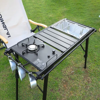 Folding IGT Camping Table with Wood Top – Portable Lightweight Outdoor BBQ, Picnic & Fishing Table 3