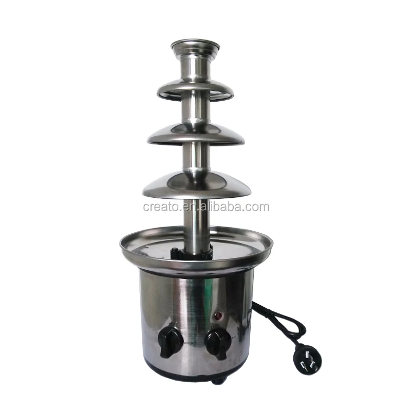 

4 Layer Tier 170W Stainless Steel Chocolate Fondue Fountain With CE