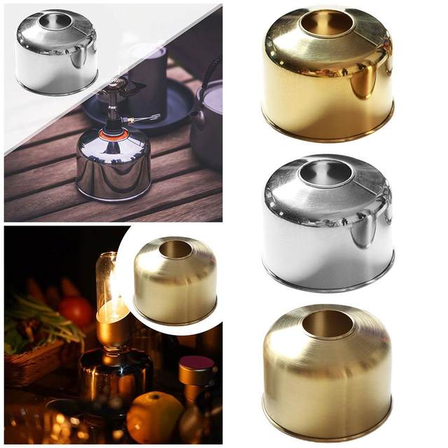 Gas Canister Metal Cover Protector Outdoor Camping Gas Fuel Cylinder Storage Bag Canister Cover Protector