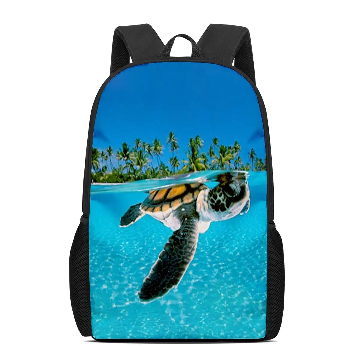 Cute Animal Sea Turtle 3D Print 16” Backpack Shoulder Backpacks School Bags for Boys Girls Book Bag Teenage Bagpack Schoolbags