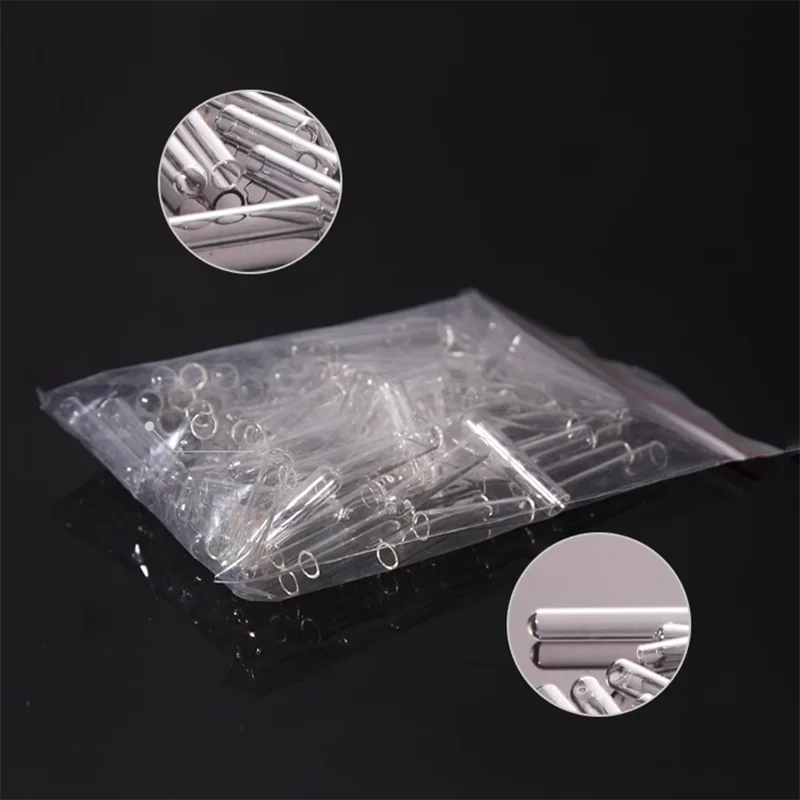발효 튜브 Duchenne 테스트 튜브 유리 작은 튜브 미생물 작은 테스트 튜브 실험 장비, 6*30mm 100 개