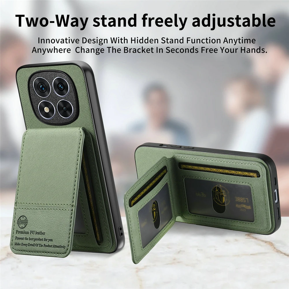 Xiaomi Redmi Note accessoires Groen Leer Flipcases