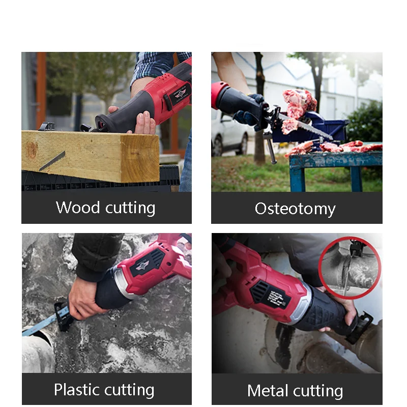Household Small Hand-Held Bone Cutter Ribs Meat Cutting Machine 220V  Electric Bone Sawing Machine Chain Saw Cutting Tool