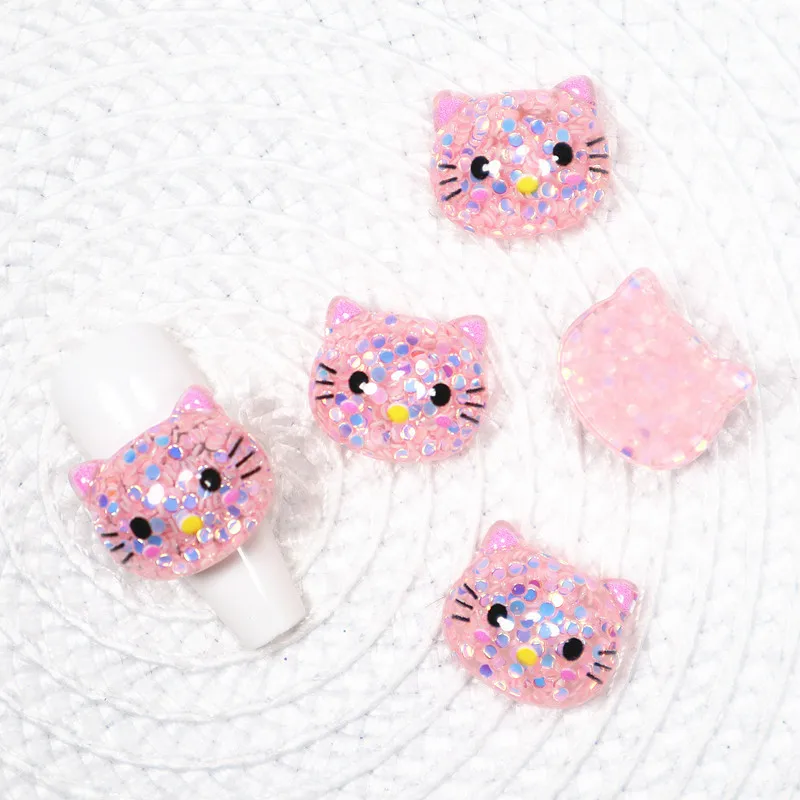 Kawaii 20Pcs Hello Kitty Y2K Fake Nail Stickers Cinnamoroll Sanrio Anime Mymelody Diy Parts Jewelry Accessories Cartoon Toy Gift korean fashion crystal double layer ear clip earrings for women jewelry new zircon ear cuffs without hole snakes fake earrings