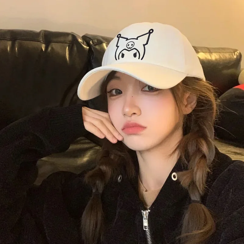 Sanrioed Anime Cinnamoroll Kuromi Men and Woman's Baseball Caps Kawaii