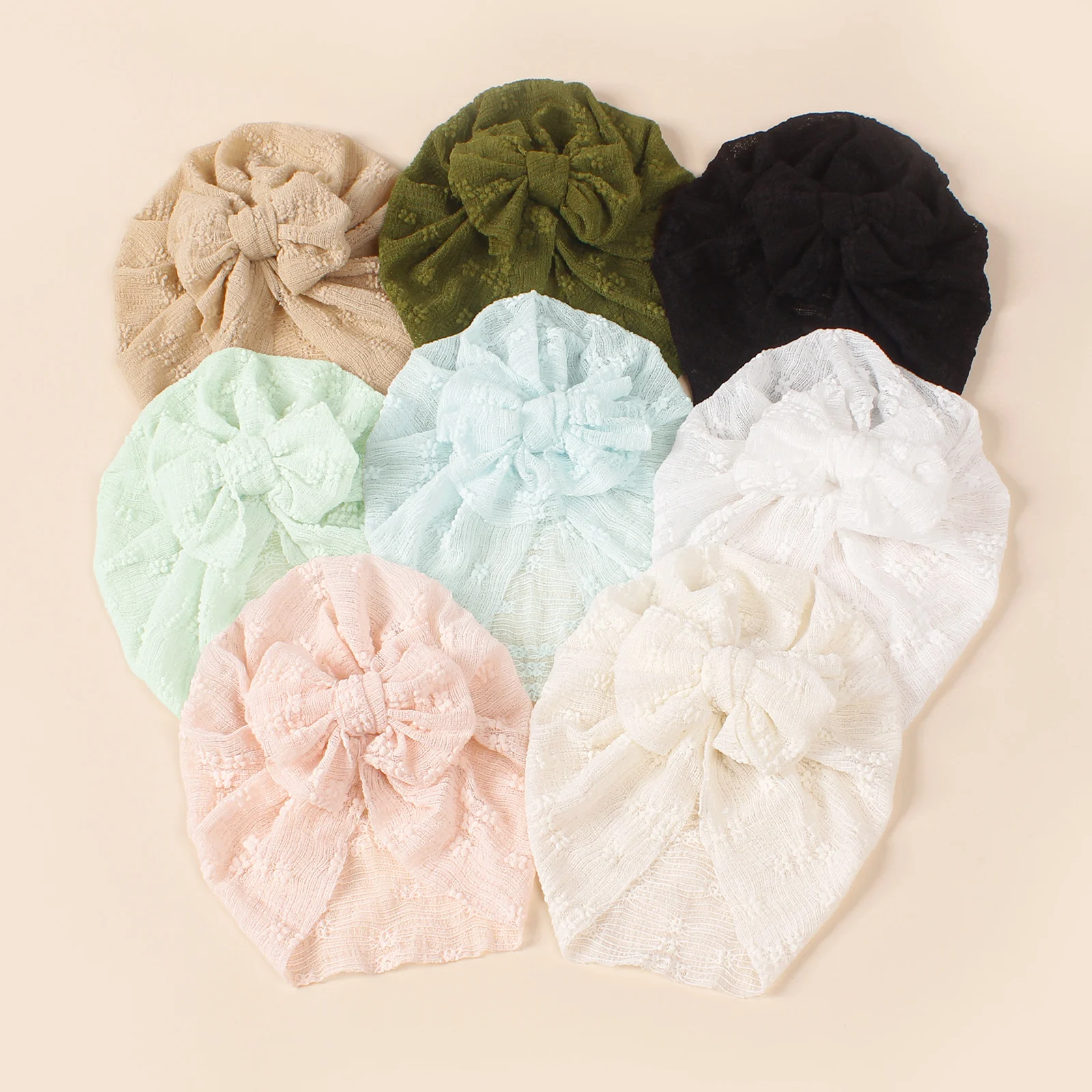 16pc/lot 2023 New Knotted Hats for Baby Girl Beanie Bow Headband Infant Turban Newborn Head Dress Spring Hat Bonnet Caps Bulk 3pcs lot baby girl headband set girls bow knotted hair bands soft knitted kids headwear newborn turban baby hair accessories