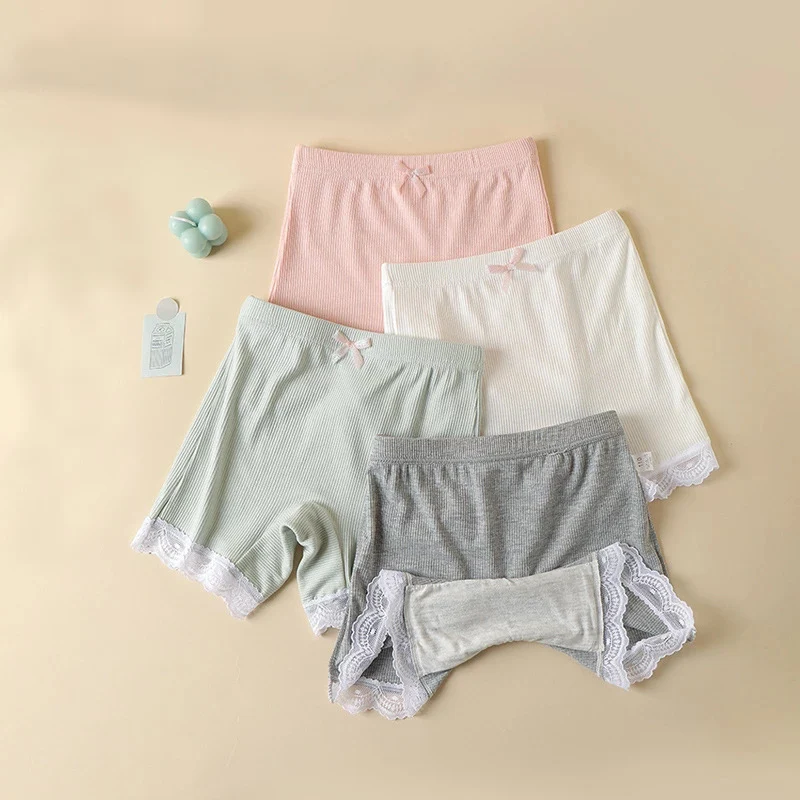

Summer Girls Shorts Pants Cotton Lace Beach Safety Panties Leggings Girls Underwear Children Clothes For 3-11Years Kids Short