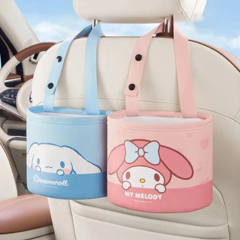 Sanrio Cinnamoroll Trash Can My Melody Anime Cartoon Car Trash Can