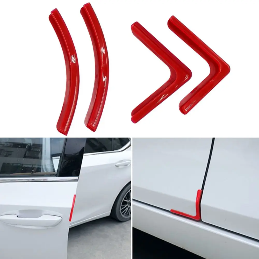 4Pcs Silicone Car Door Corner Cover Bumper Crash Scratch Protector Anti-Scratch Protection Auto Door Anti-Collision Protector