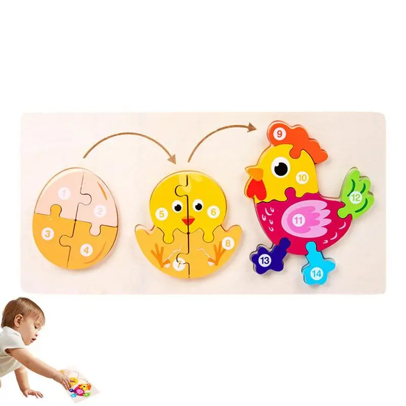 Toddler Animal Puzzle Educational Toys Animal Shaped Jigsaw Fine Motor Ability Game Early Learning Preschool Educational Gift wooden toddler puzzles colorful jigsaw montessori toy fine motor skill early learning game boys