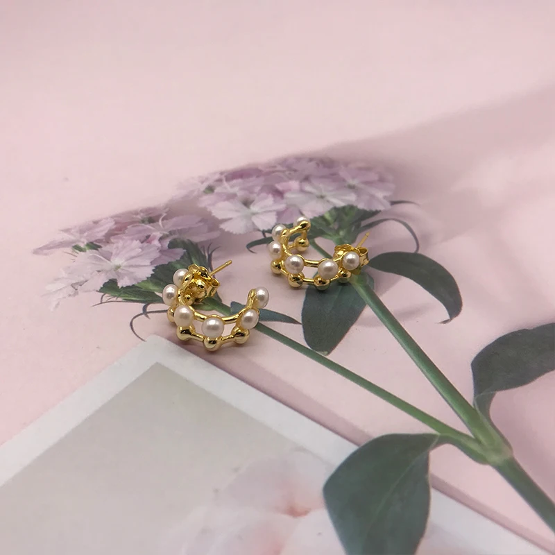 High Quality S925 Original Logo of The Royal Spanish Bear Tsuri Bear  Earings with Gemstones, Made of Zircon and Natural Mother S - AliExpress