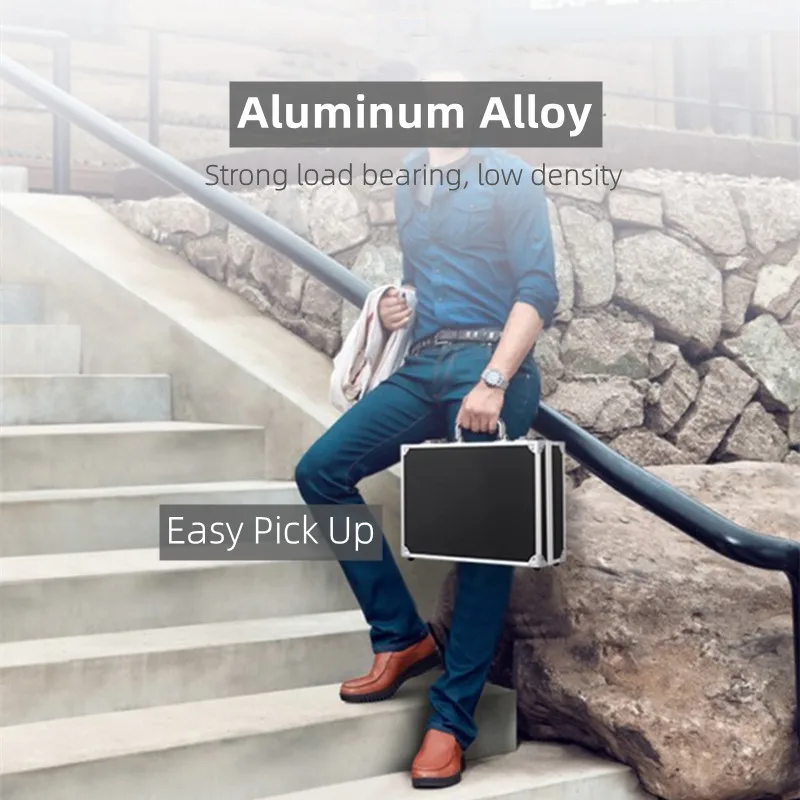 Aluminum Tool Box Safety Equipment Toolbox Instrument Box Storage Tools Box Suitcase Impact Resistant Tool Box Organizer