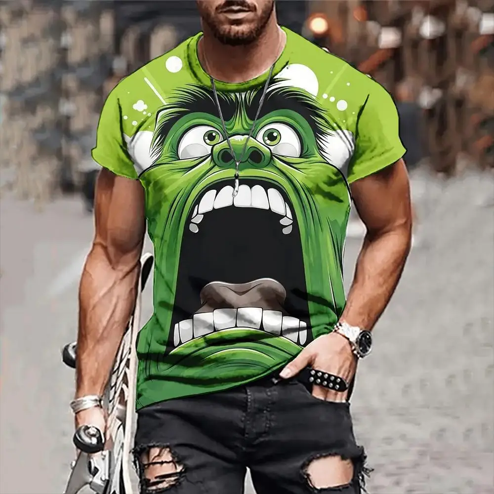 Camisetas Con Estampado De Tatuaje Vikingo Para Hombre, Camisetas De Manga Corta Con Cuello Redondo Y Estampado 3D A La Moda Retro