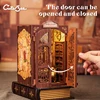 Cutebee Diy Mini Wooden Dollhouse With Furniture Light Doll House Casa Miniature Bookshop Memories For Toys Birthday Gifts 4