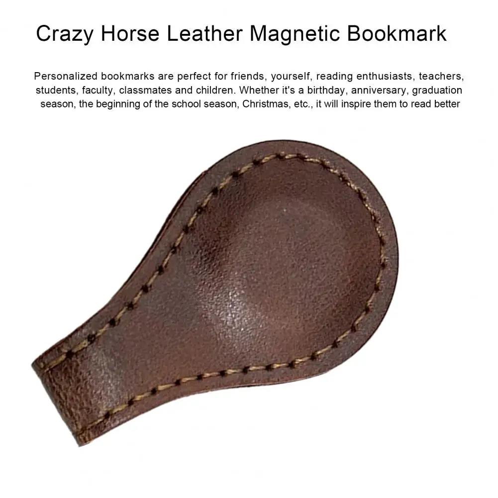 10*3cm Bookmark Faux Leather Personalized Vintage Engraved Bookmarks Magnetic Book Marker Clips Gifts For Readers Kids Books magnetic bookmark bookmarks stationery supplies