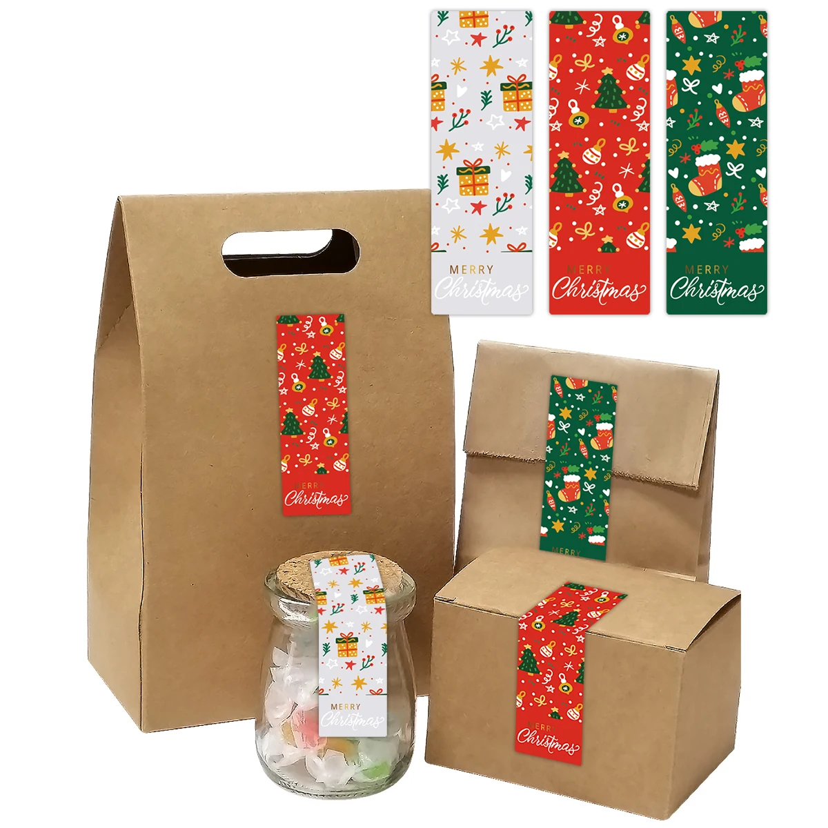 90pc Weihnachts geschenk verpackung Versiegelung aufkleber, hoho Santa Geschenk box Versiegelung etikett Weihnachts verpackungs aufkleber, Party weihnachts bedarf – Detail 9