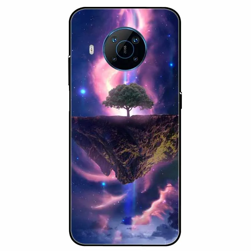 Soft TPU Painted Cat Lion Back Cover - Protective Silicone Case
