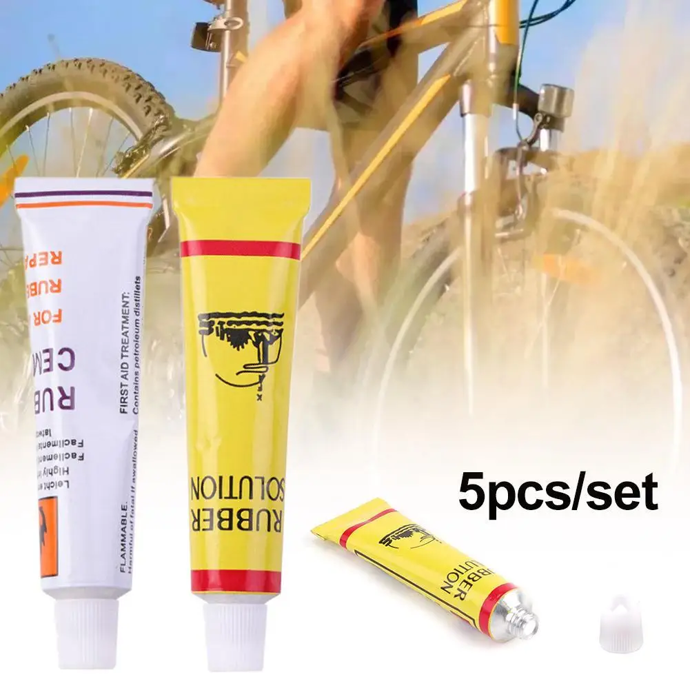 5Pcs Tire Repair Glue For Bicycle Motorcycle Tires Tube Patching Glue Cement Adhesive Puncture Tire Repair Tools Cycling Car,tire repair glue
