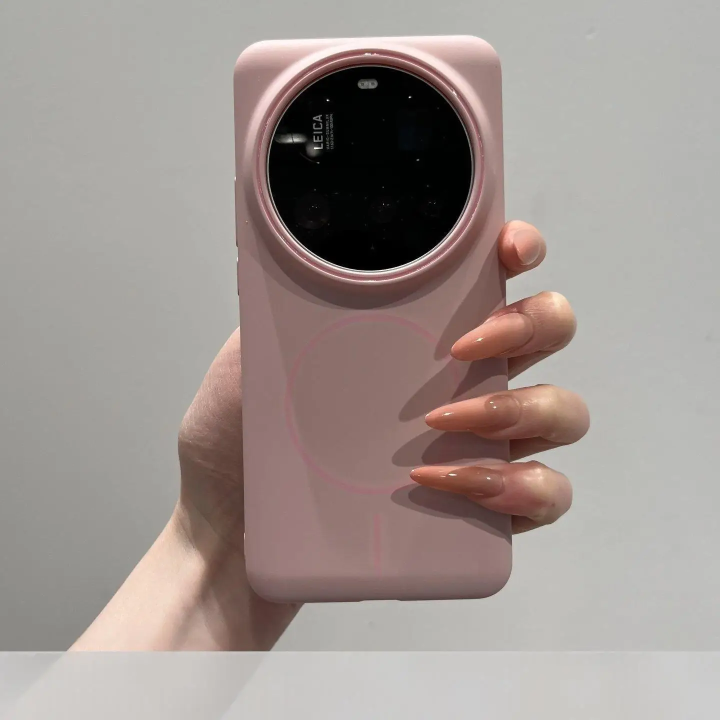 Luxury Soft Magnetic Frosted Phone Case with Circular Design