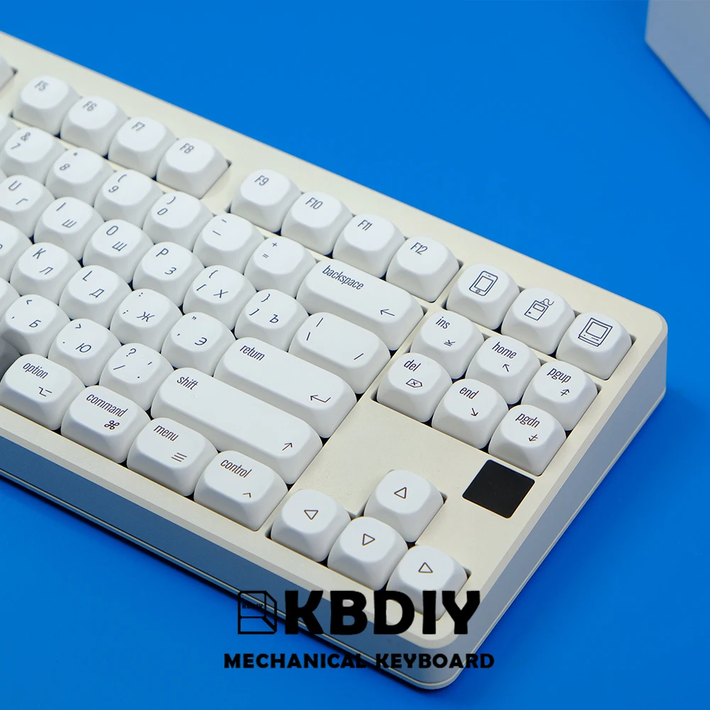 KOA PBT, estilo ISO Mac, teclados brancos