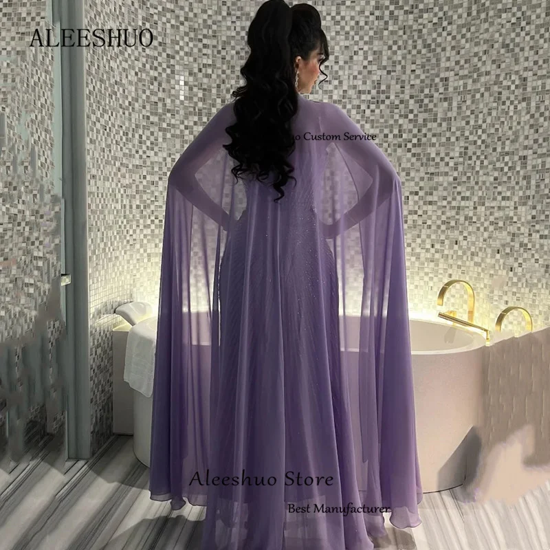 Рисунок 3 - Фиолетовое Атласное Платье-Русалка Aleeshuo