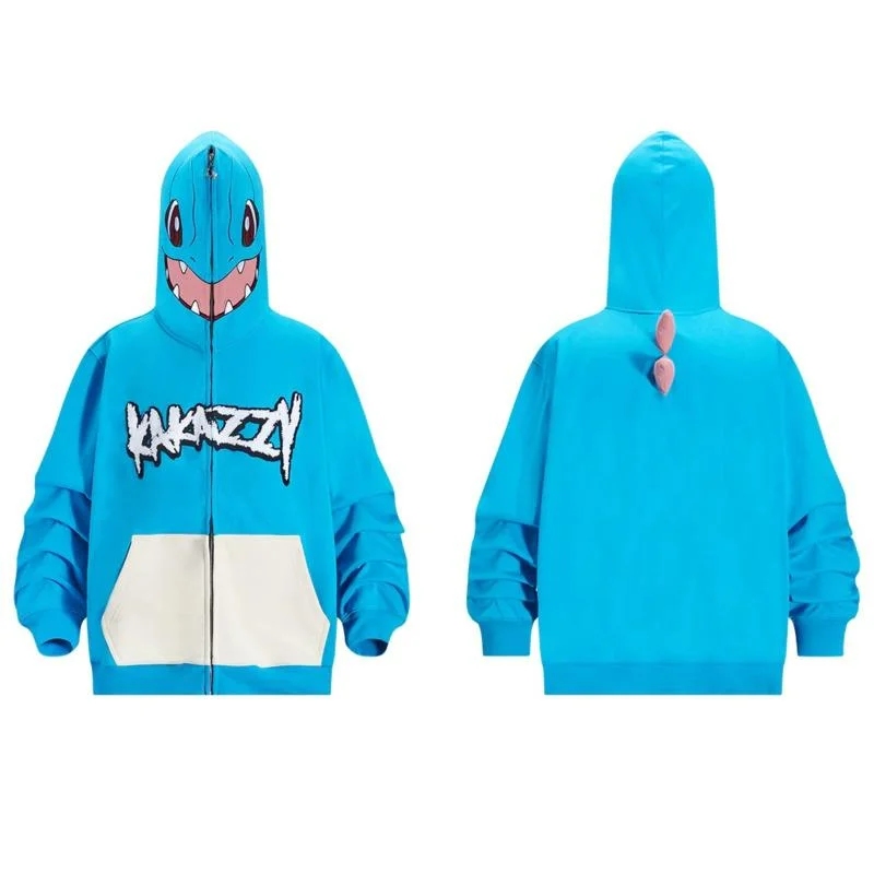 

YICIYA HOOD Sweatshirt Y2k Cartoon Harajuku Embroidery Halloween new Zipper Blouse Sweatshirts Winter Long Sleeve Sweater Female