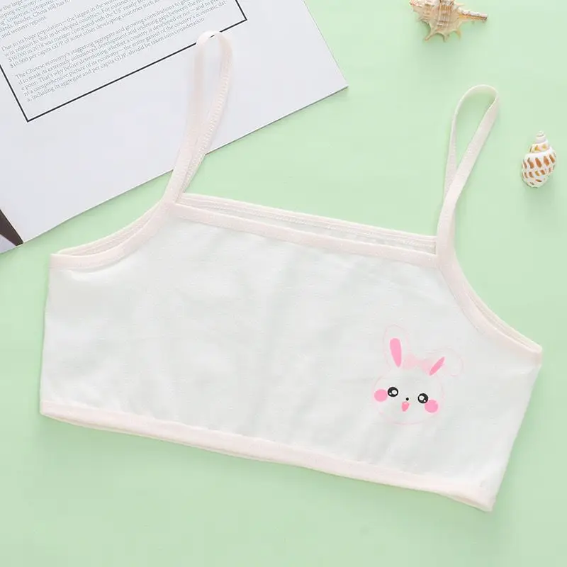 Girls Sports Bras 4pc/Lot Girls Bras Sports Bra Solid Color Cotton No Rims Spandex 8-15Years