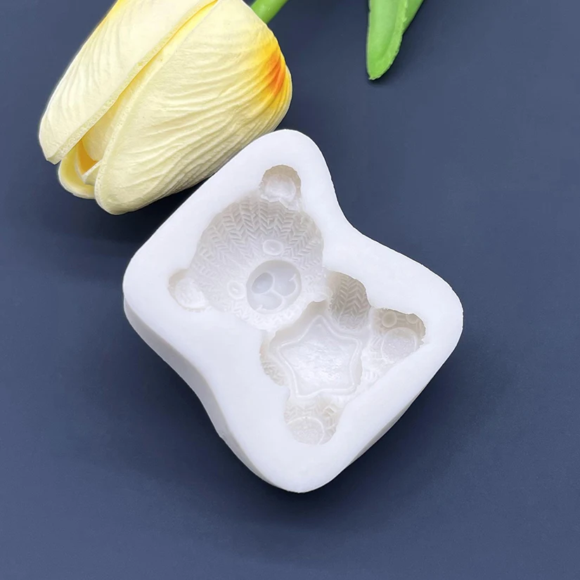 Bärenstern Silikon-Backform für Kekse, Cupcakes, Schokolade, Fondant und Kuchendekoration – Detail 5