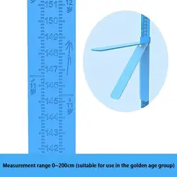 Kids Height Measuring Wall Sticker - 2M Growth Chart Ruler with Cartoon Design - One size (Blue)