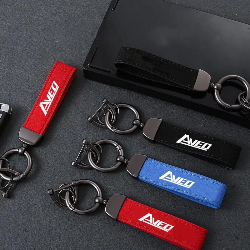 

Car Suede Keychain Sport Key Ring Custom Gift With Logo For CHEVROLET AVEO Car Accessories