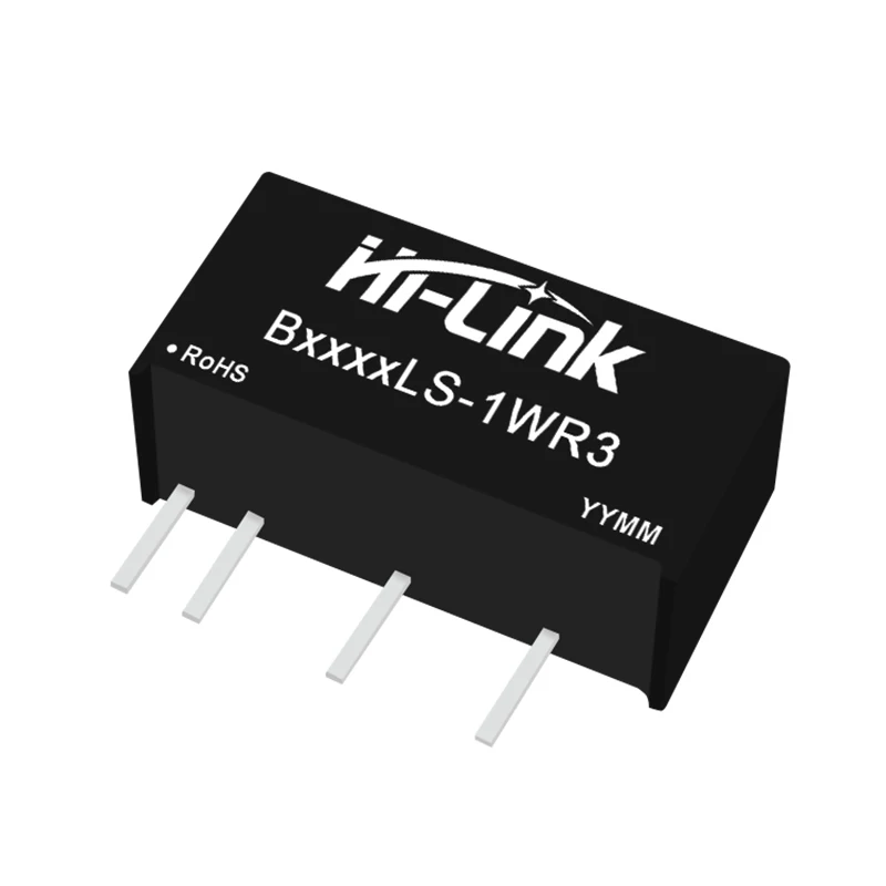 

Free shipping Hi-Link 5pcs/lot HLK-B0505LS-1WR3 5V input small size low cost 5V 1W output 89% high-efficiency DC DC power module