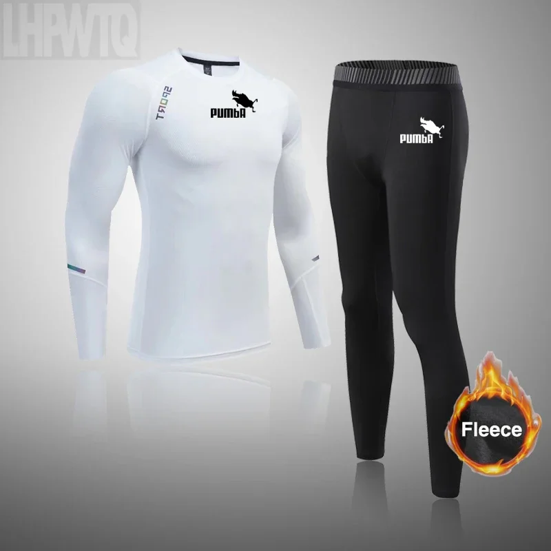 Men Bottom Fleece Warm Skiing Underwear Set Winter Sports Quick Dry Ski Thermal Underwear Clothing Sportswear thermal underwear set