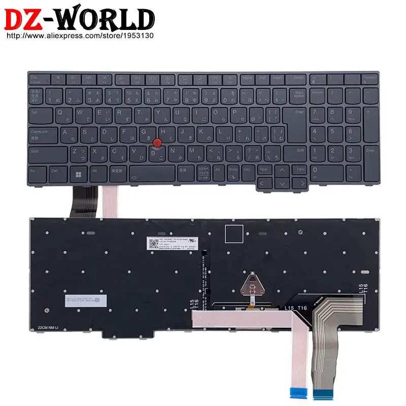 Japonês Retroiluminado Teclado para Lenovo Thinkpad L15 Gen3 T16 P16s Gen1 Laptop 5n21d93712 5n21d93749 5n21d93902 5n21d93786 jp - Imagem 5
