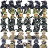 Ghost Commando Special Forces Building Blocks Army Soldier Figures Military Weapon Vest Bricks Accessories Children's Toys 1