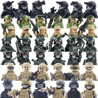 Ghost Commando Special Forces Building Blocks Army Soldier Figures Military Weapon Vest Bricks Accessories Children's Toys 1
