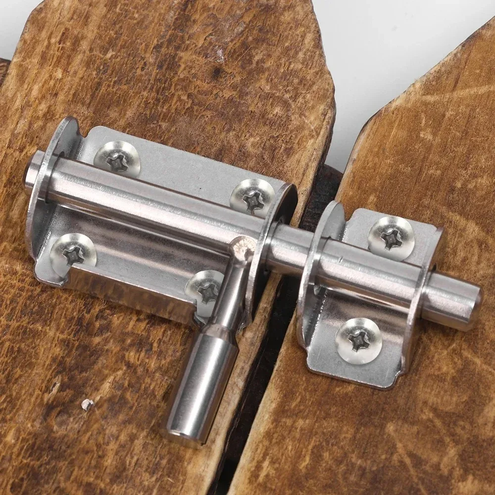 Door Latch Solid Sliding Bolts Latch Hasp Home Hardware Gate Safety Toilet Door Lock 1 PCS