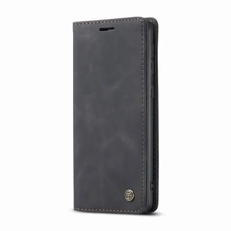 Magnetic Closure Leather Flip Wallet Phone Case with Card Slots and Shockproof Protective Stand
