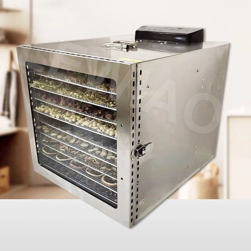 Vegetable Fruit Dehydrator Drying Machine High Capacity 10 Layers Dried Frame Low Noise Food Dryer