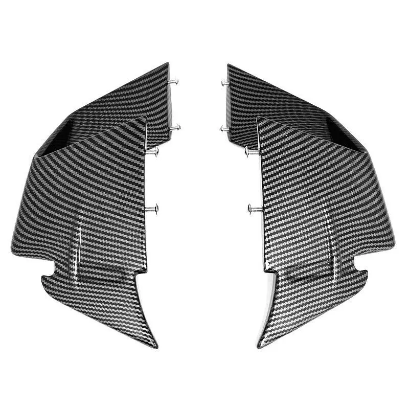 Hydro Dipped Carbon Fiber Finish Front Spoiler Fxed Wind Winglets For BMW S1000RR M1000RR-S 1000RR