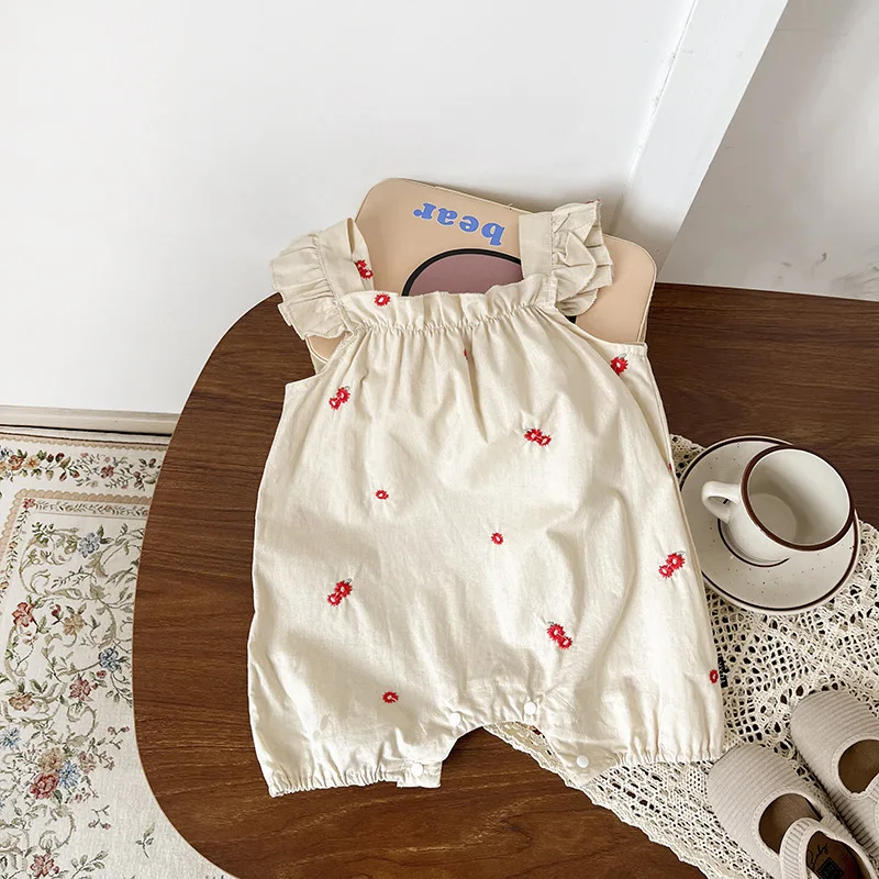 Jenny&Dave Baby 2023 Summer Dress Girl Baby Dress Super Cute Princess Romper Summer Sleeveless Vest Thin Girl Baby Wrap Fart Dre