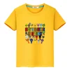 Sprunki print anime Short Tops 100%Cotton Cute Tees Sprunki t shirt for kids boy 10year pride tshirt y2k one piece girls clothes 1